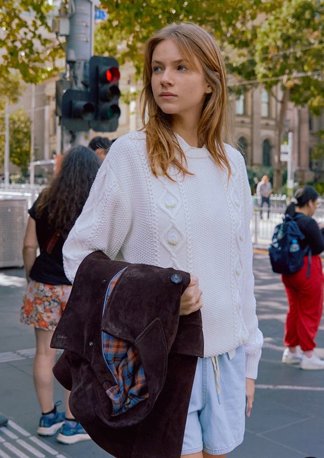 앤유 몬벌크 피셔맨 플라워 니트 (Ivory) 66사이즈 새제품 상품이미지1