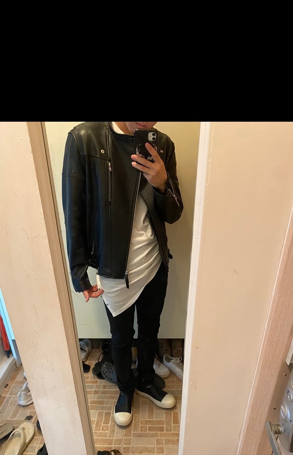 유스 사이드 스냅 슬리브리스 m 블랙, 화이트 상품이미지4