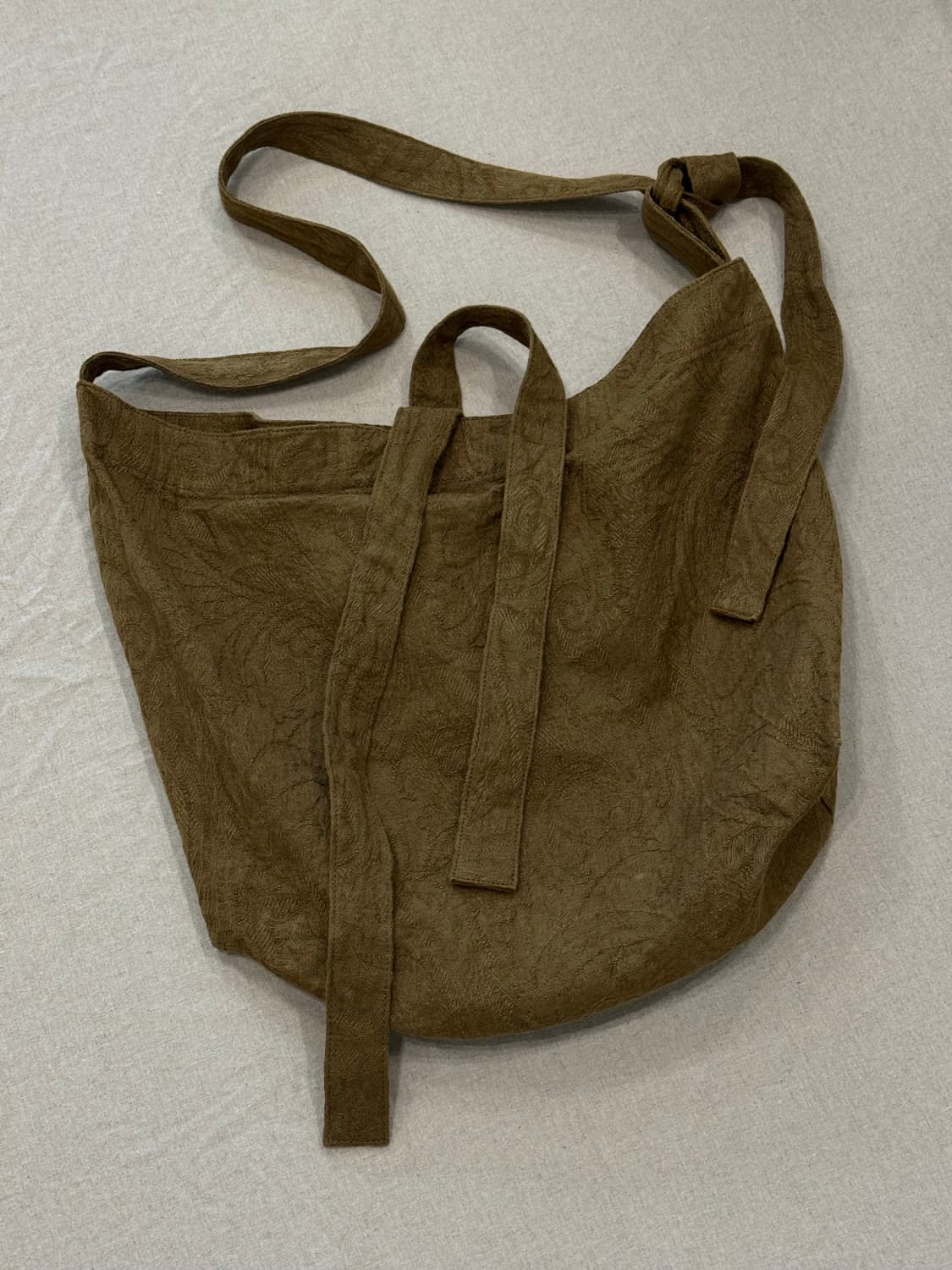 Klasica 페이즐리 자가드 린넨 리본 숄더백 상품이미지2