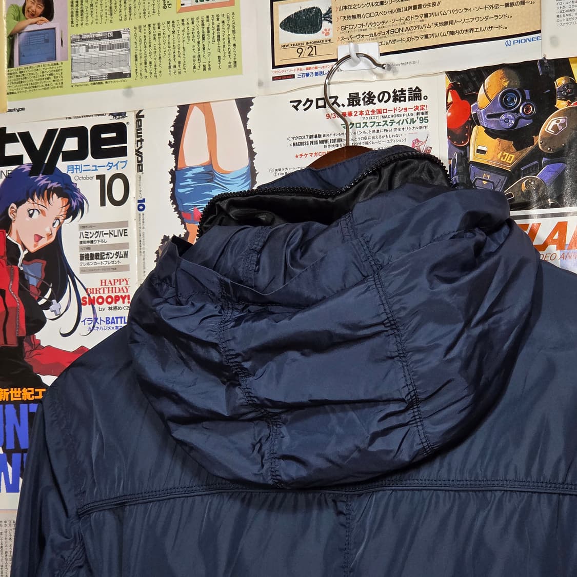 TBJ 빈티지 락시크 네이비 하이넥 바람막이 블루종 상품이미지6