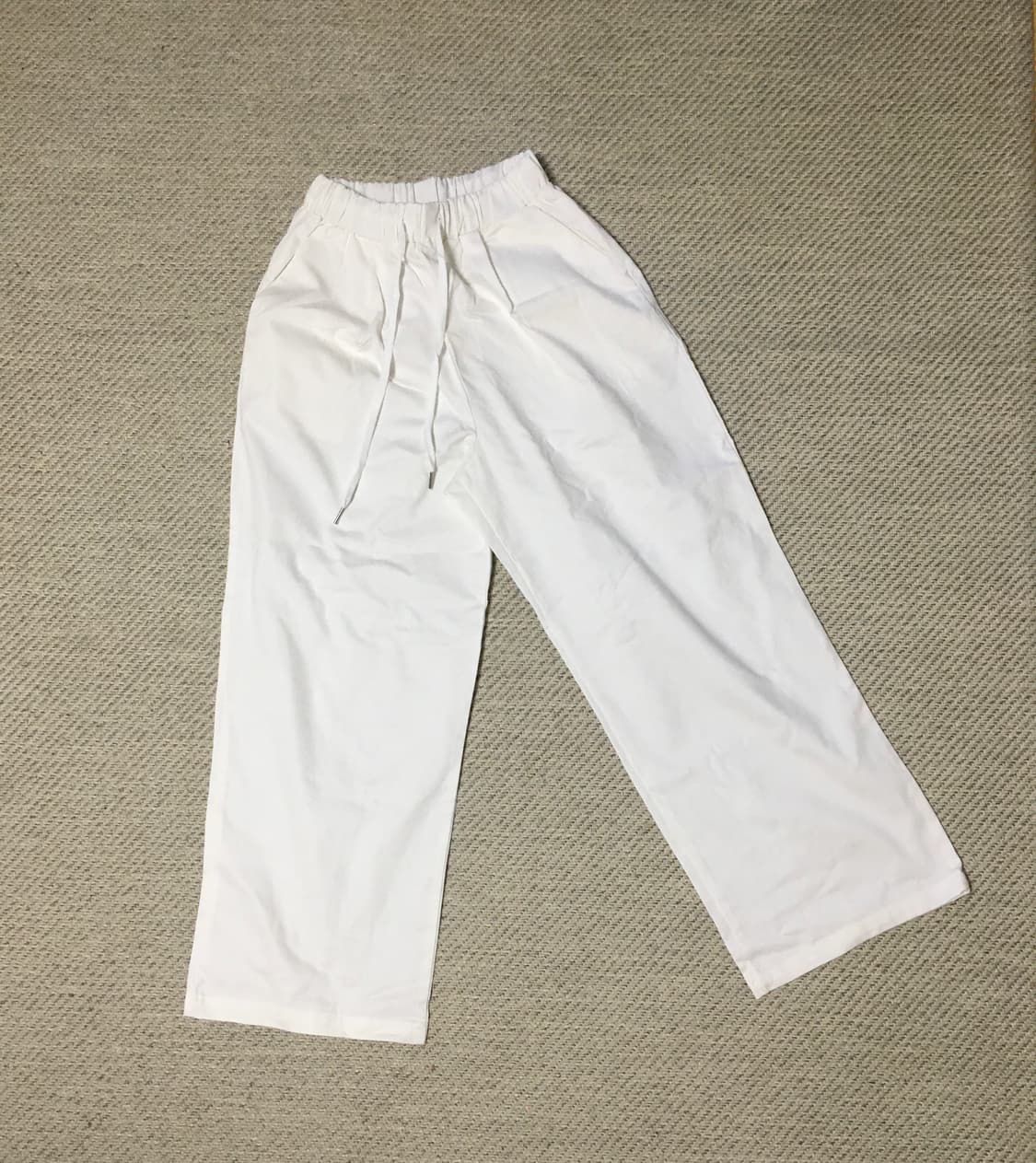 젠틀커버 와이드 밴딩팬츠 (white) 상품이미지1