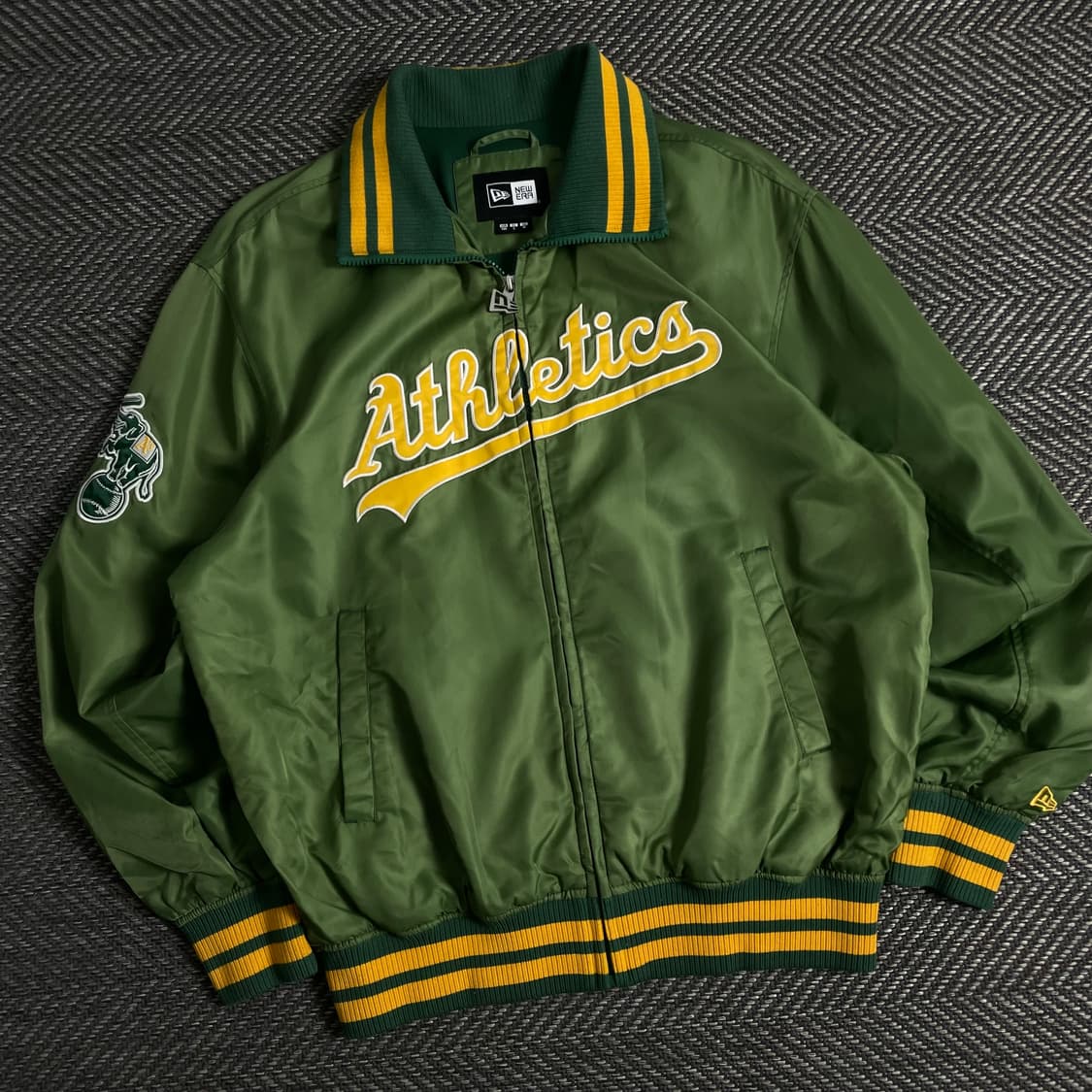 뉴에라 MLB 오클랜드 애슬레틱스 스타디움 바시티 재킷 y 3625 상품이미지1