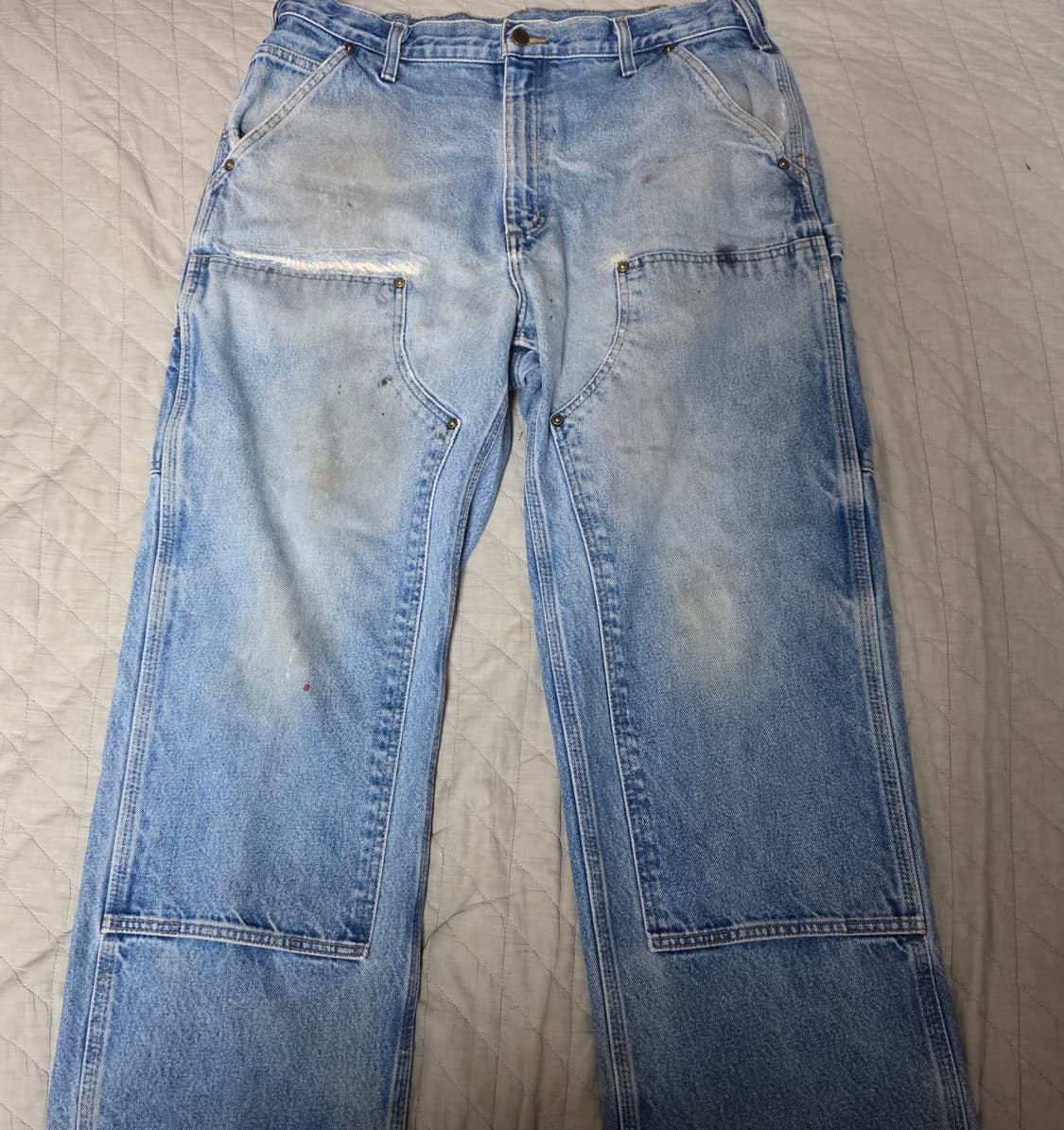 [36X32] 빈티지 칼하트 더블니 B73 DST 데님팬츠 굿페이드 상품이미지1