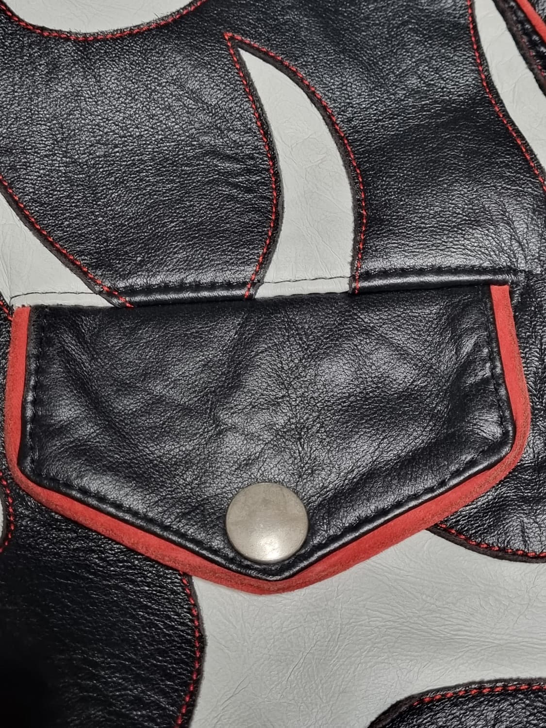 몬타나 스트릿웨어 흑백적 3컬러 독수리 불무늬 가죽자켓 상품이미지7