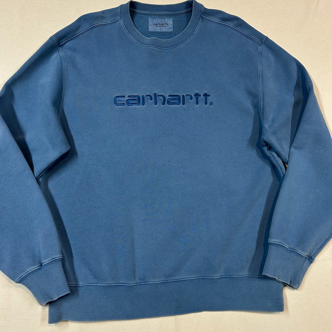L) 칼하트 WIP 스웻 맨투맨 워싱 블루 상품이미지2