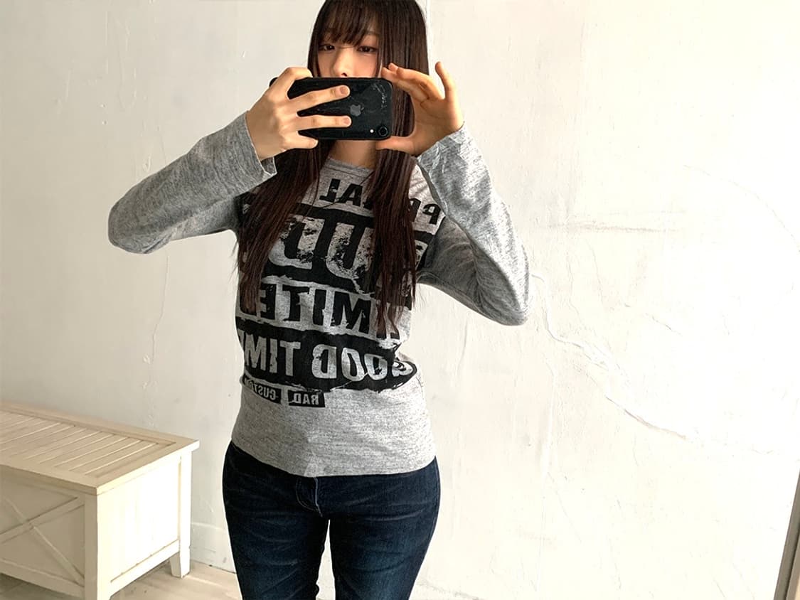 Gray vintage rock graphic long-sleeve to 상품이미지5