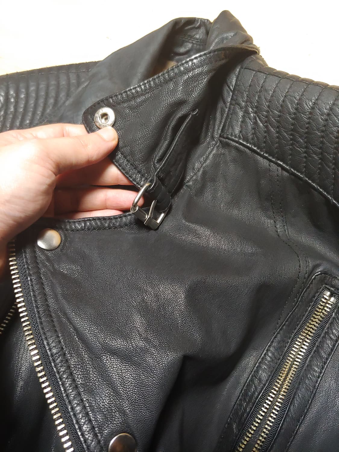 하이넥 염소가죽 자켓 슬림 L 릭오웬스느낌 상품이미지6