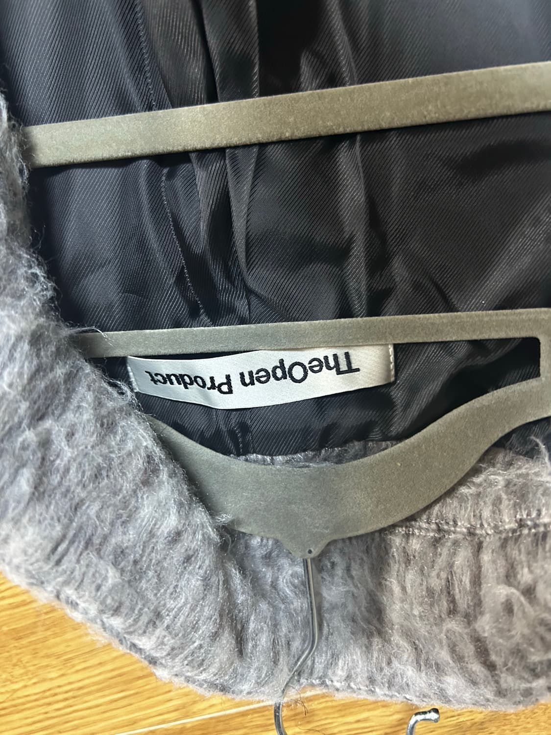 더오픈프로덕트 하이넥 울 오버코트 블랙 상품이미지5