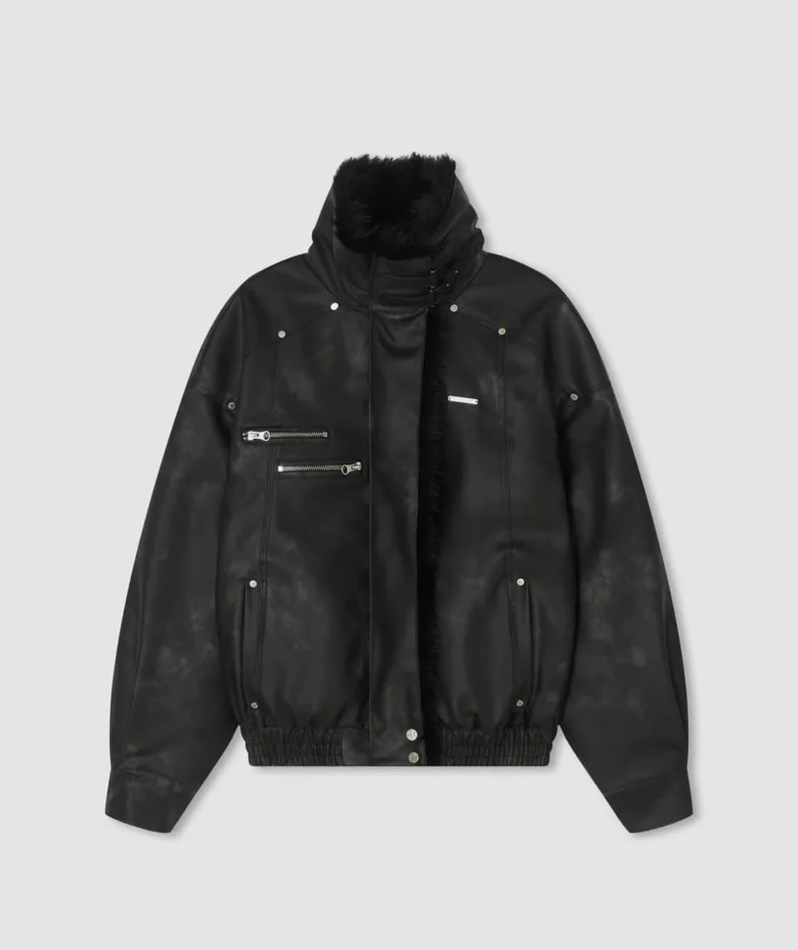 에트오소메 피그먼트 무스탕 퍼 점퍼 상품이미지1