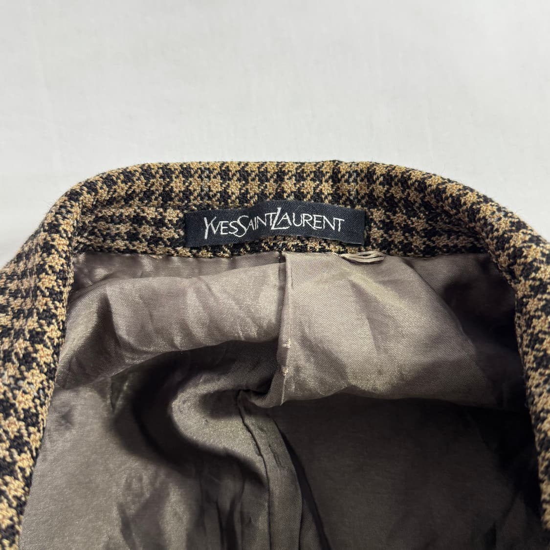YSL 생로랑 체크 블레이져 블레이저 자켓 38R 상품이미지3