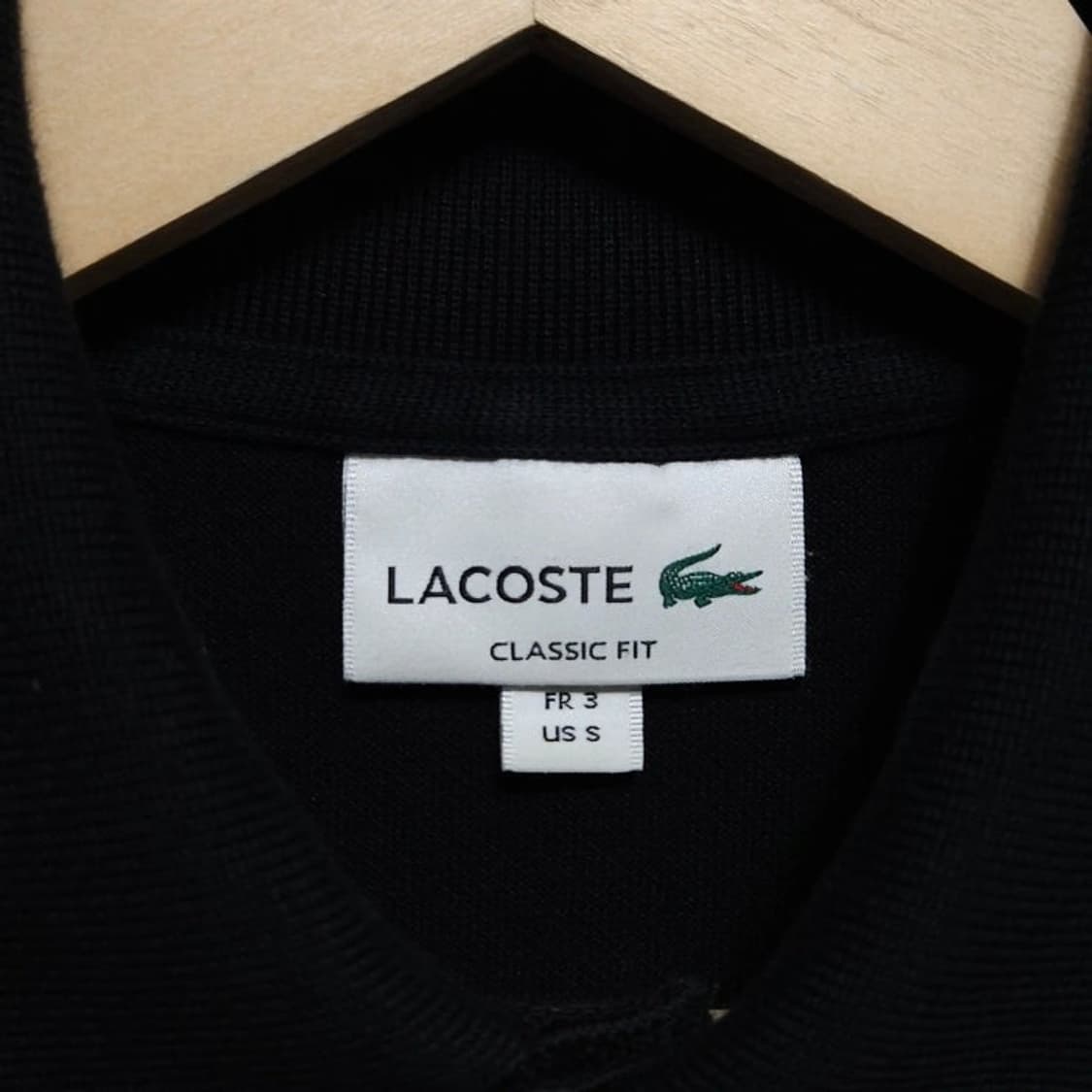 95~100 LACOSTE 라코스테 블랙 카라티 여름 상품이미지3