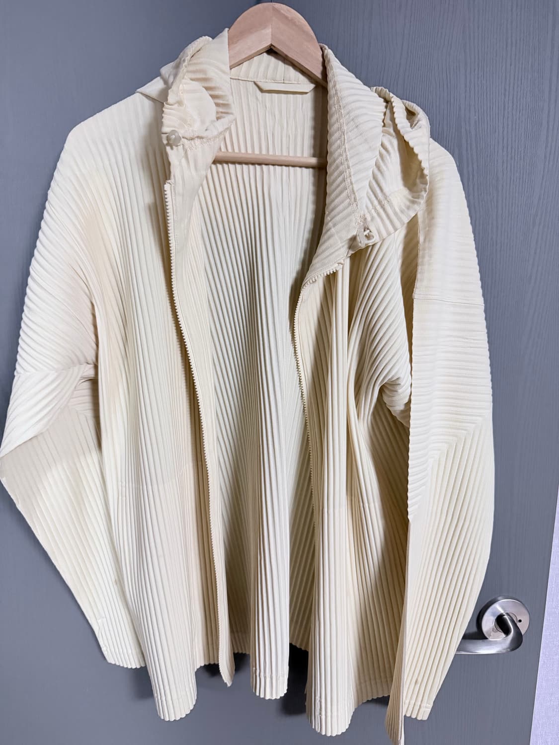 4size)  옴므플리셰 플리츠 후드집업 레몬 상품이미지1