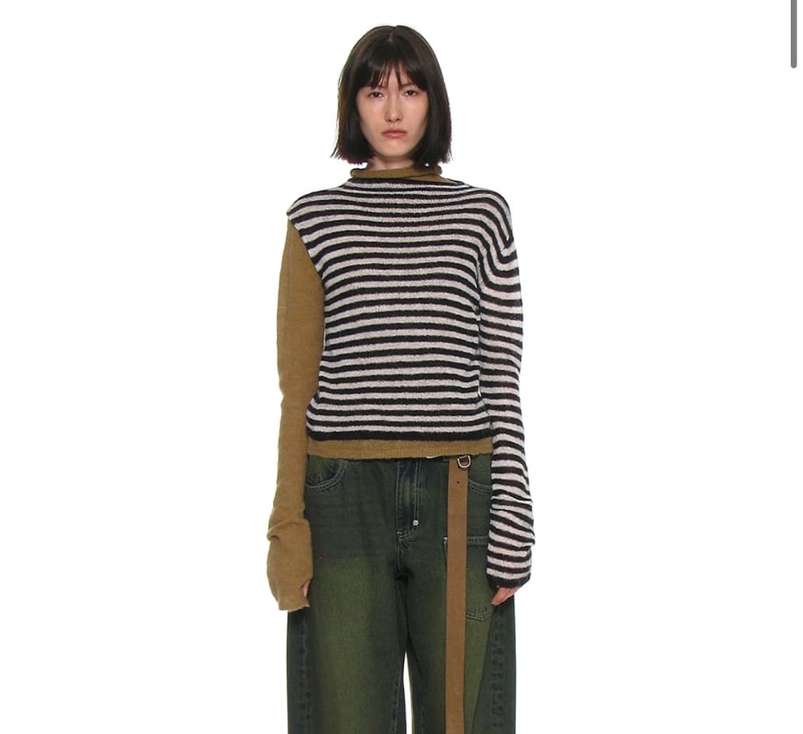 파르티멘토 우먼 더블레이어드 넥니트 스트라이프 상품이미지5
