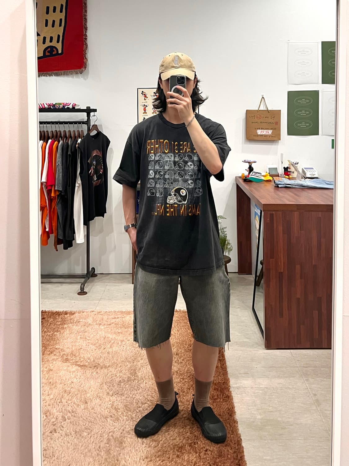 90s Levis 리바이스 560 흑청 컷오프 데님 쇼츠 팬츠 (USA) 상품이미지2
