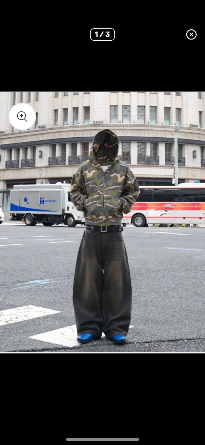 Belvet 카모 후드 M 그린 상품이미지1