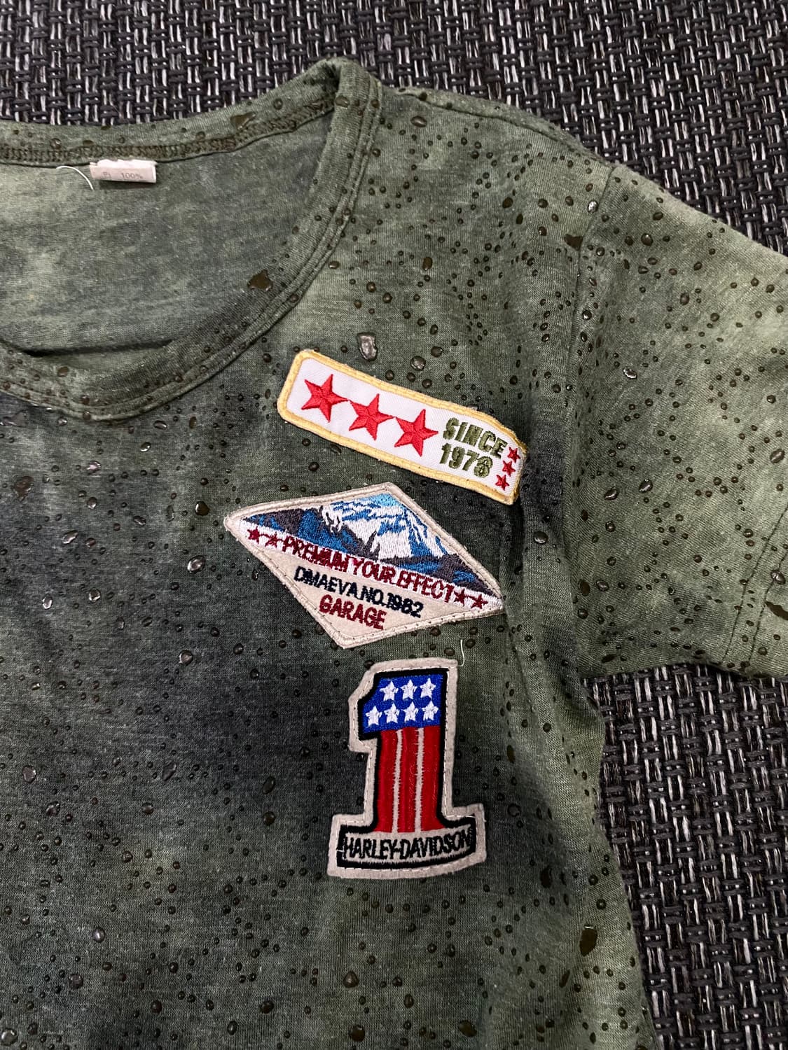 Y2K Patch Detail Green Top 와투케 상품이미지5
