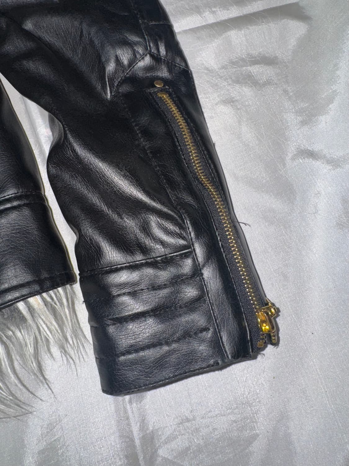 O0s vkei Mode leather fur jacket 상품이미지6