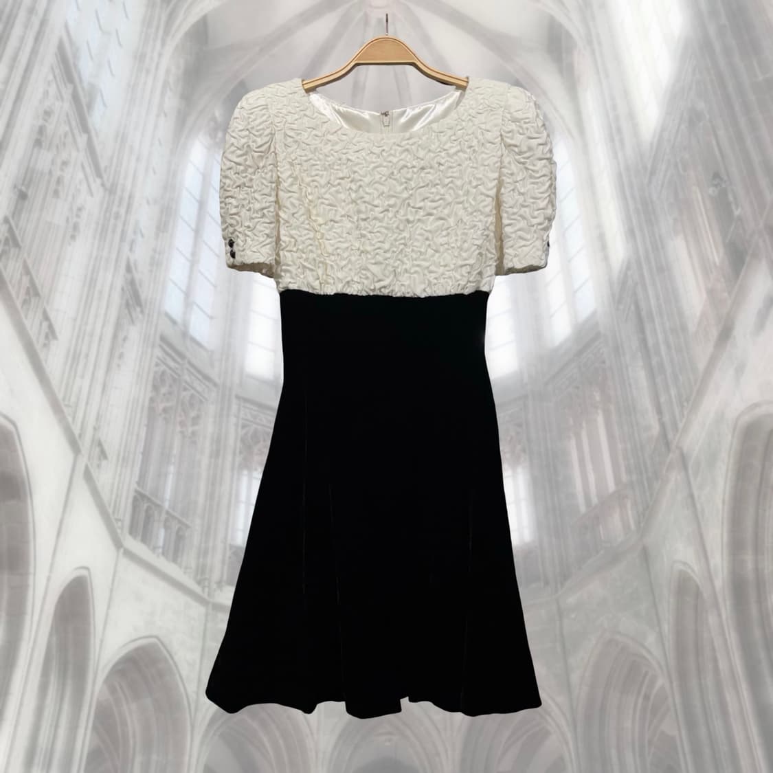 빈티지 로맨틱 블랙 벨벳 볼레로 원피스 셋업 상품이미지6