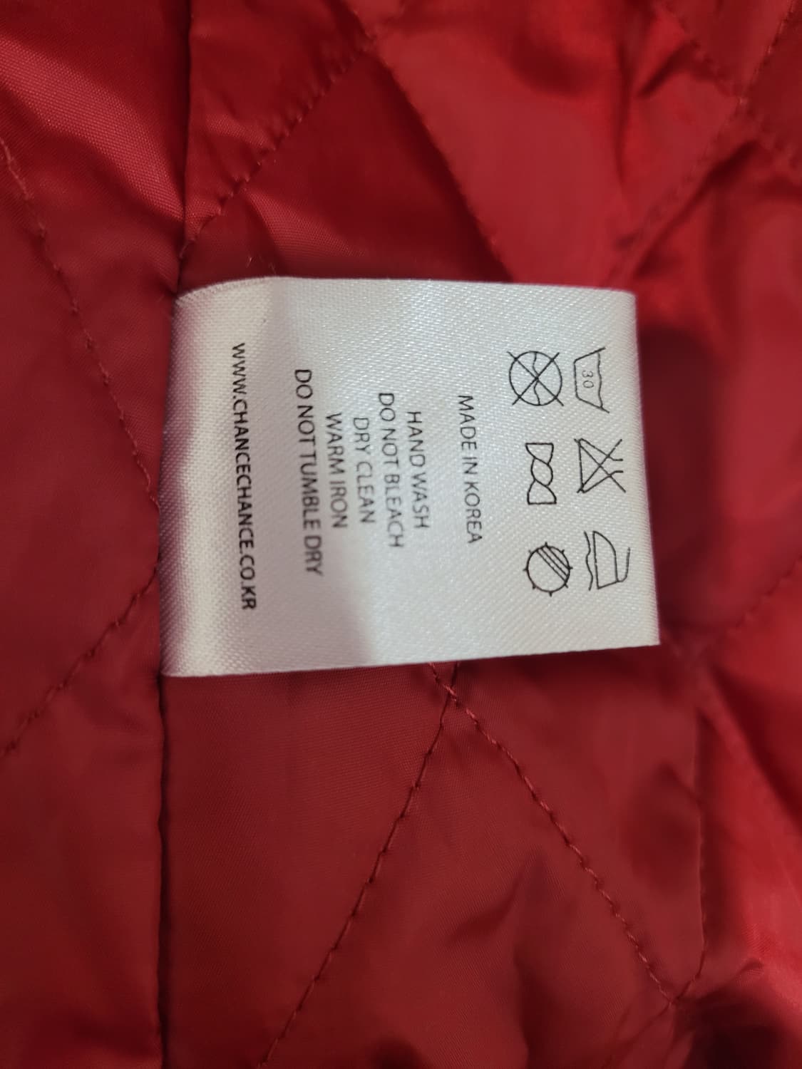 챈스챈스 CHANCECHANCE 레드 에코퍼 숏 자켓 S사이즈 상품이미지9