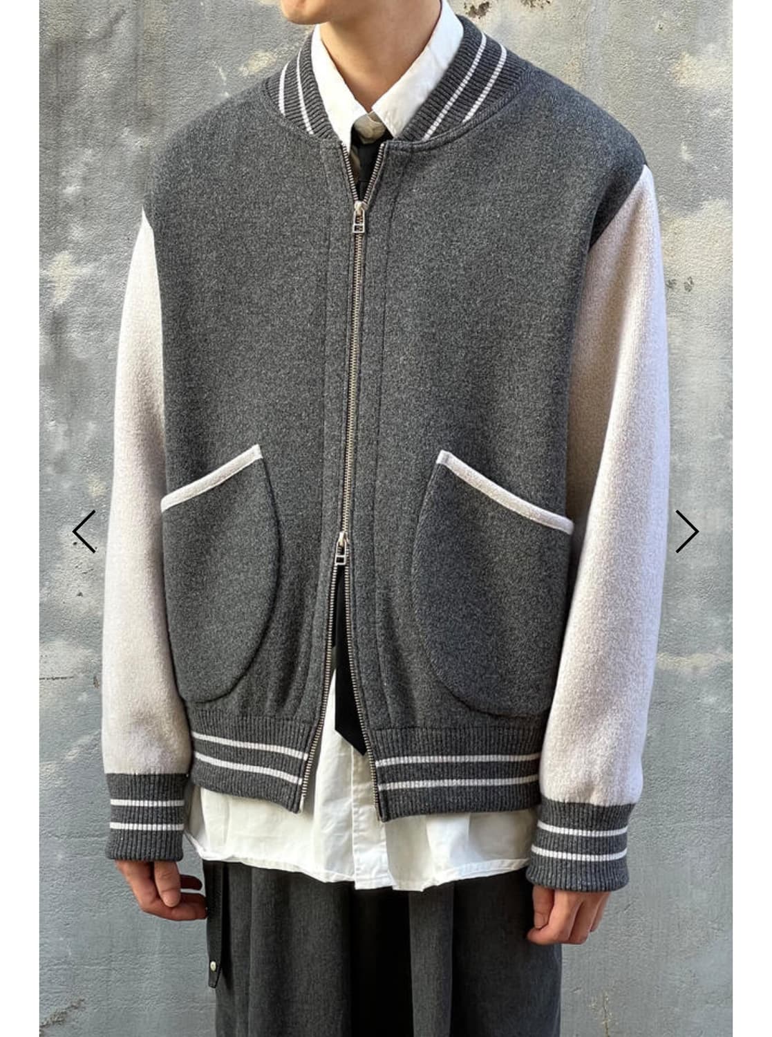 이얼즈어고 24fw 메리노 울 바시티 니트 가디건 팝니다 상품이미지5