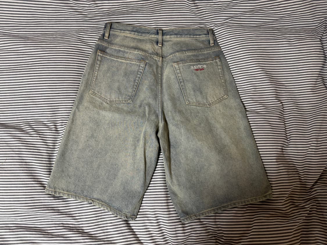 슈프림 배기 데님 쇼츠 더티 인디고 상품이미지2