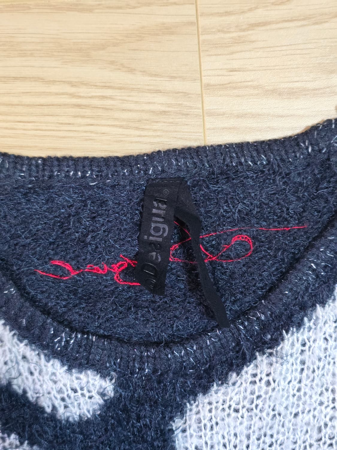 Desigual 데시구알 하트 스트라이프 니트 롱슬리브 상품이미지8