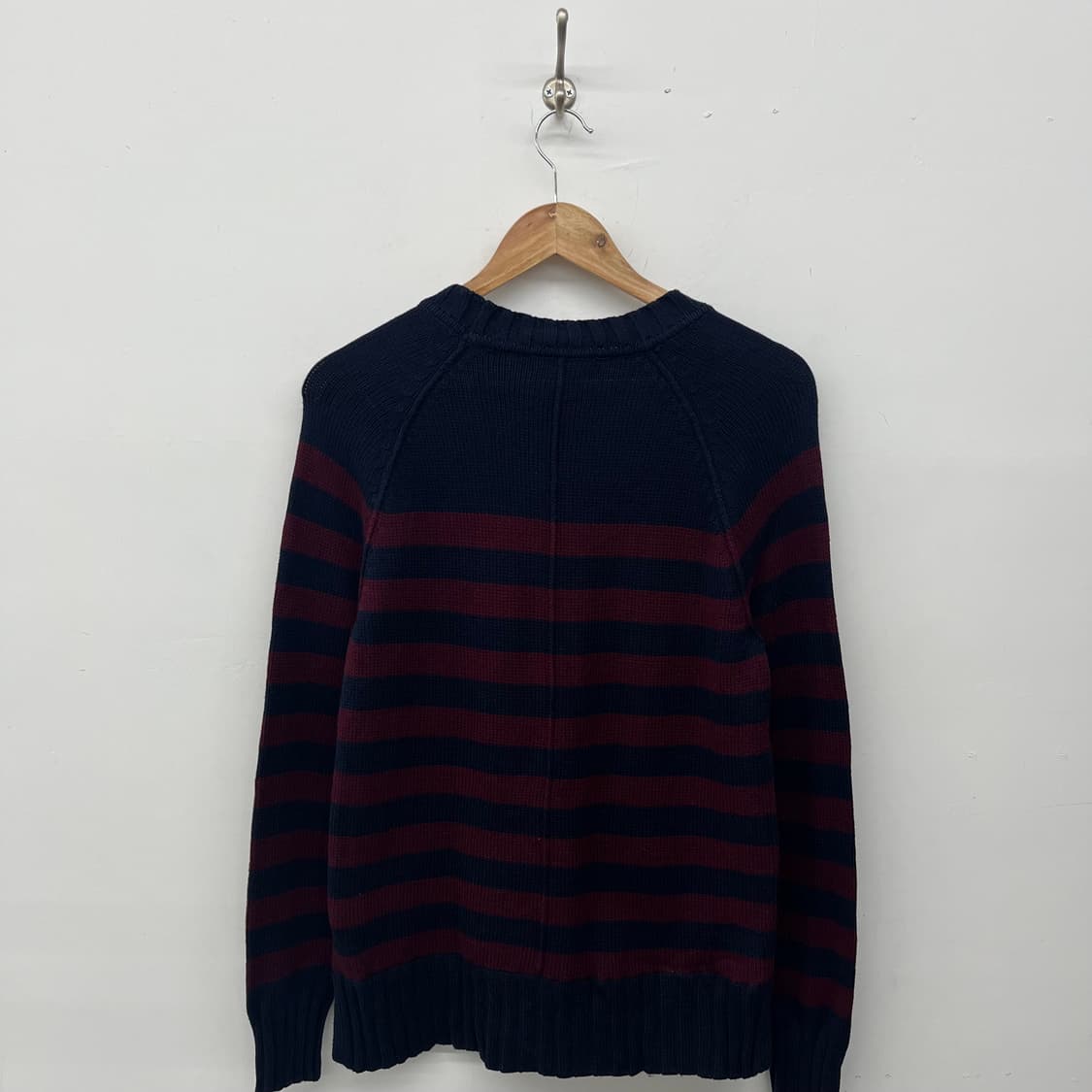 랄프로렌 스트라이프 니트 남색/버건디 여/M 상품이미지5
