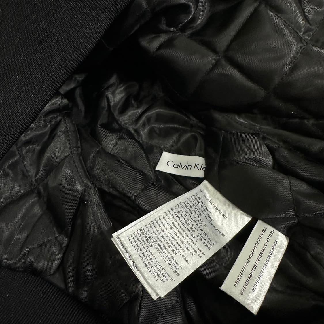 XL 켈빈클라인 네이비 기본로고 누빔 항공점퍼 상품이미지7