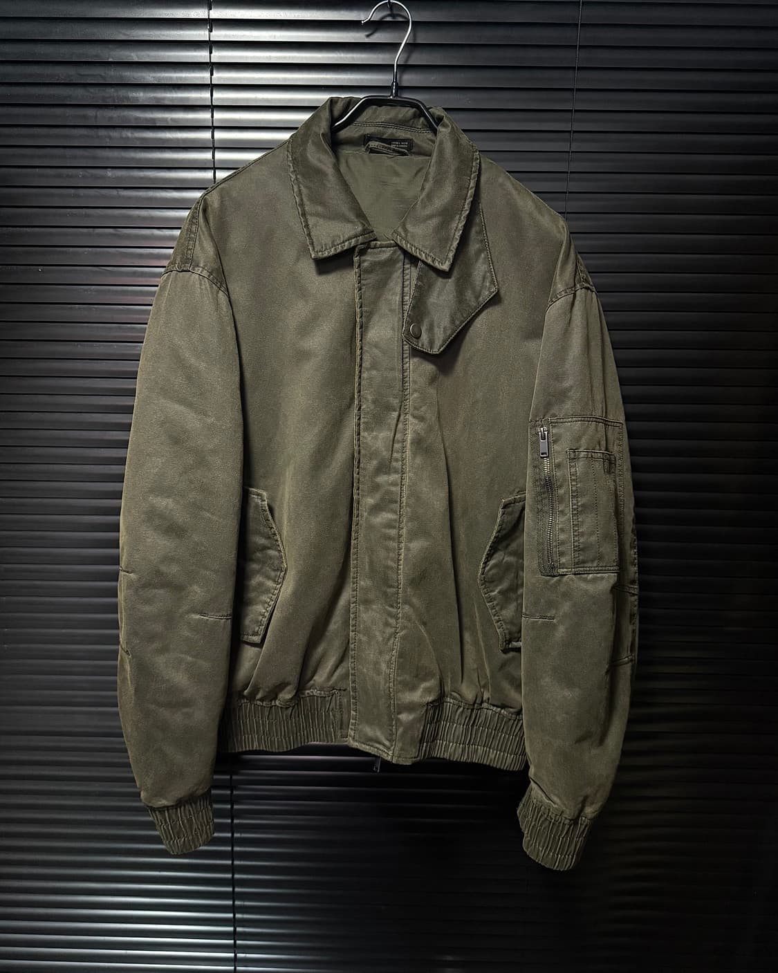 자라 레더 가죽 브라운 갈색 발마칸 ma1 항공 점퍼 블루종 봄버 워크 상품이미지3