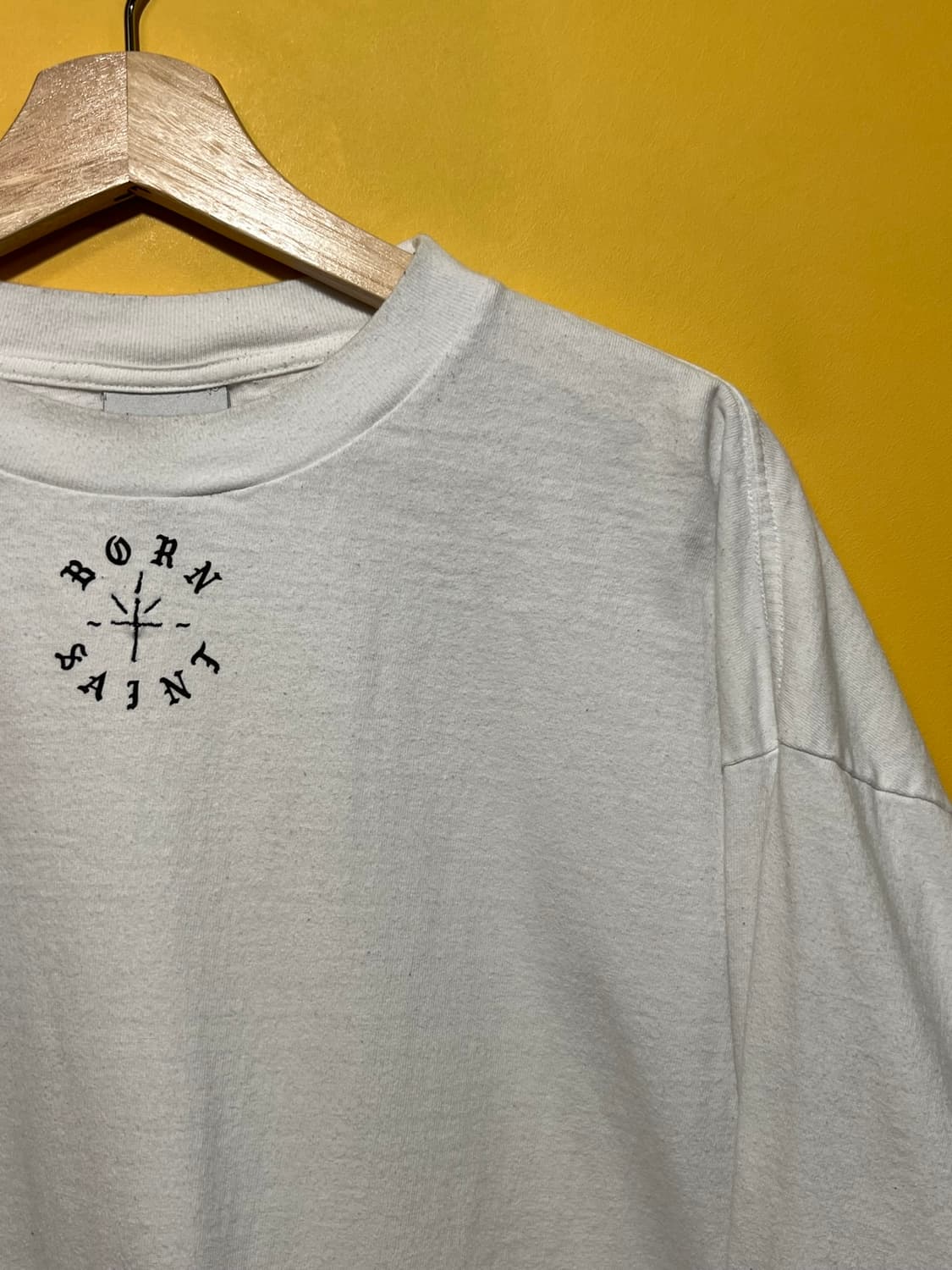 [XL] 세인트 마이클 x 본앤레이즈드 본 세인트 롱슬리브 티셔츠 화이트 상품이미지2