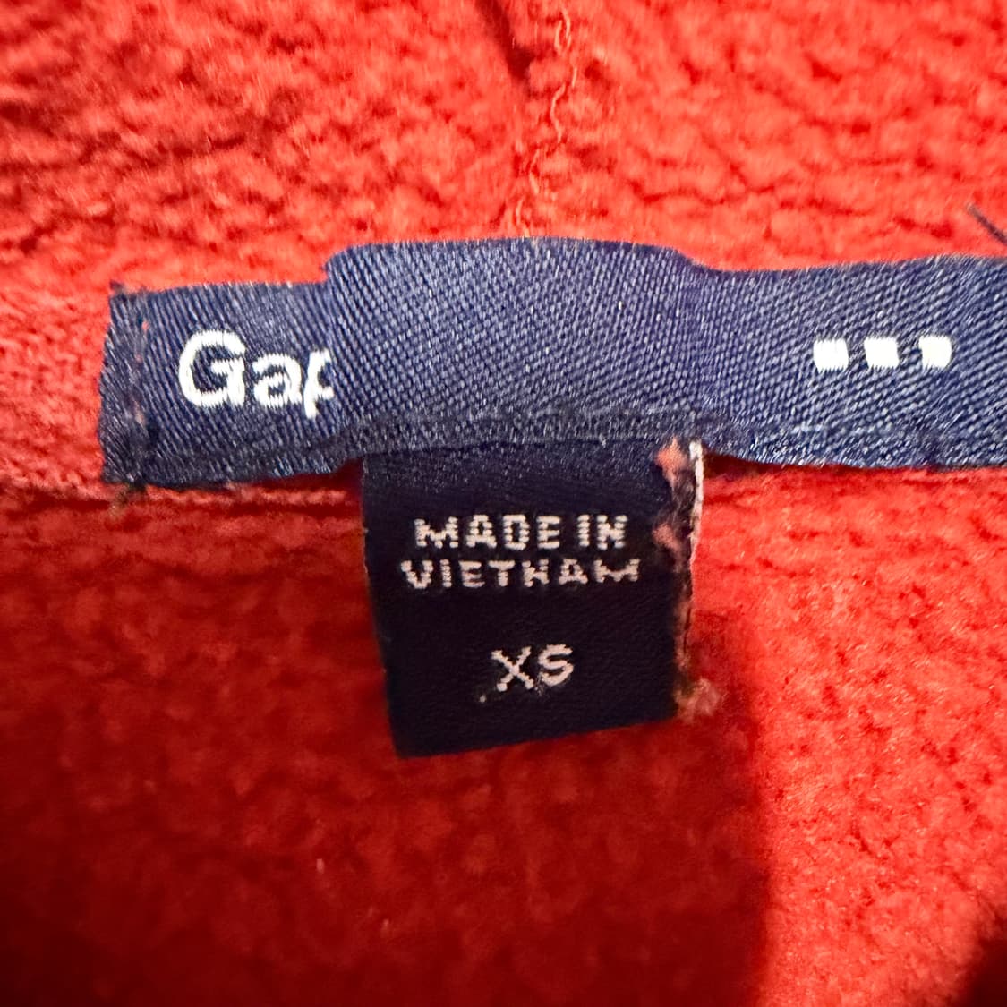 갭 오렌지색 후드집업 xs 상품이미지3