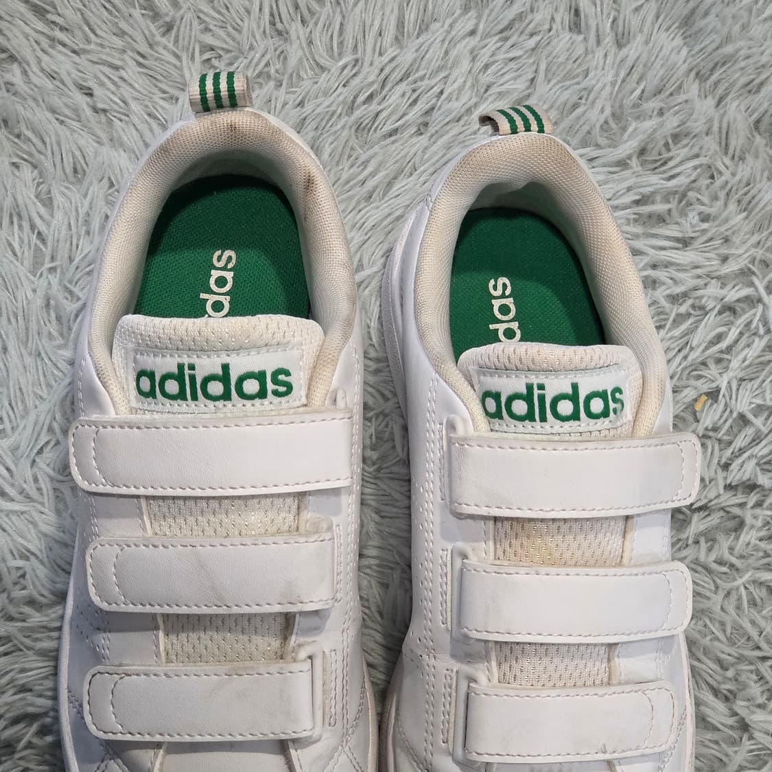 7w-12:아디다스 VS 어드밴티지 클린 벨크로 화이트23cm-상태굿 상품이미지6