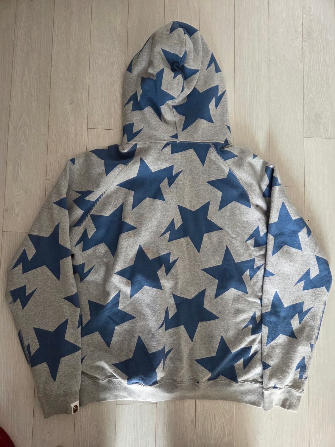 베이프 스타 후드집업 블루 그레이 M 상품이미지2