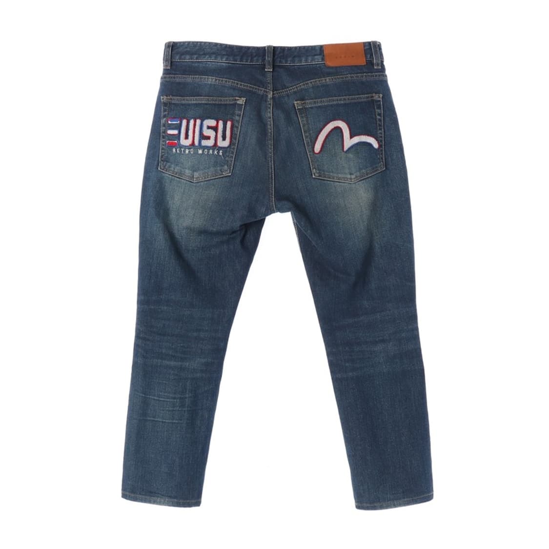 EVISU 레트로 워크 백로고 자수 다크 인디고 데님 32 상품이미지2