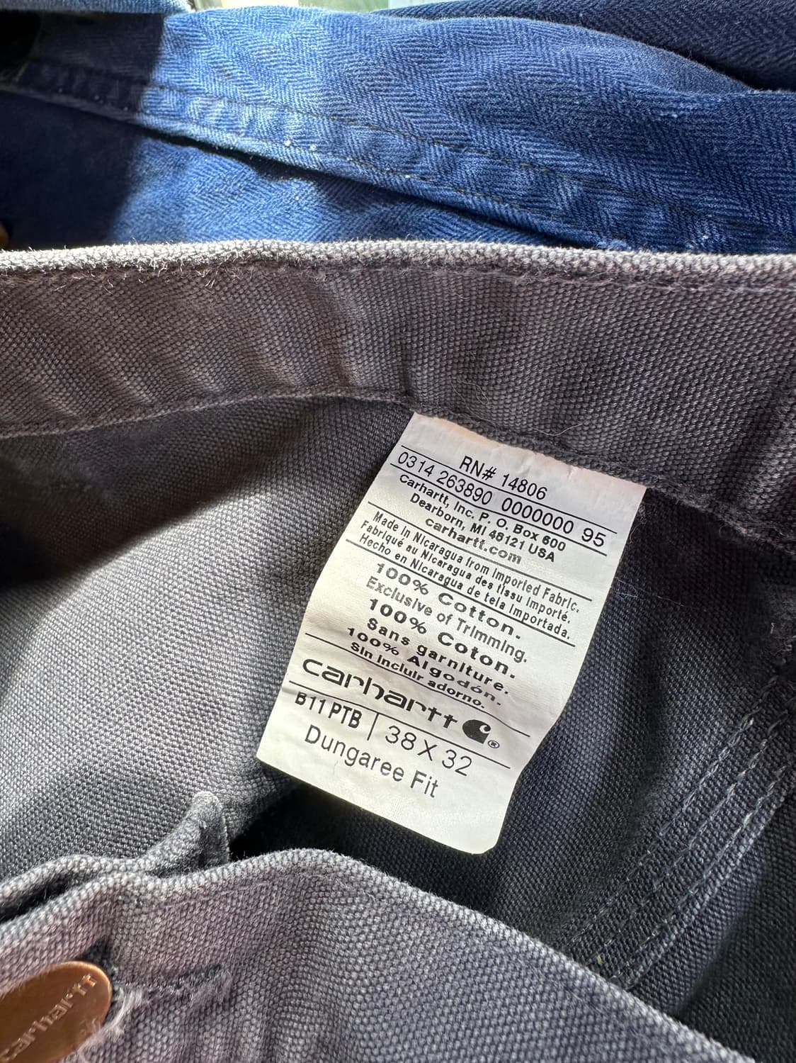 칼하트 싱글니 카펜터 워크팬츠 38x32 상품이미지7