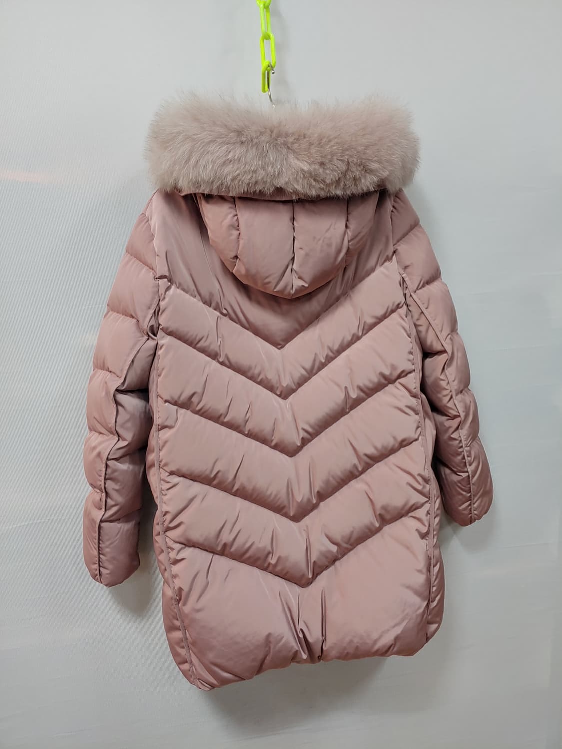 샤틴 폭스퍼 후드 롱패딩 여성 44~55 상품이미지2