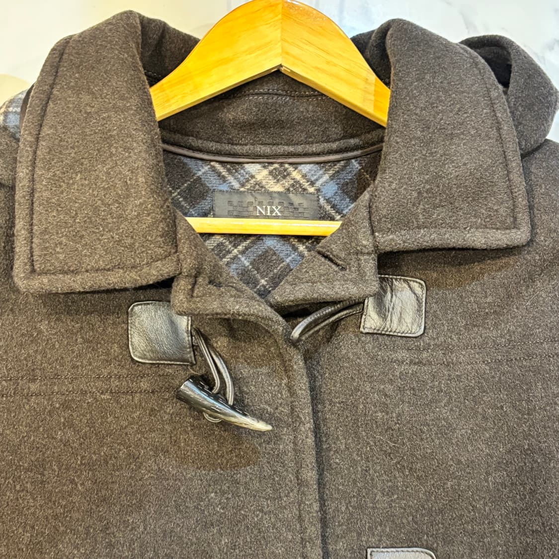 빈티지 브라운 떡볶이코트 후드코트 울혼방코트 모리 니혼진 너드  상품이미지5