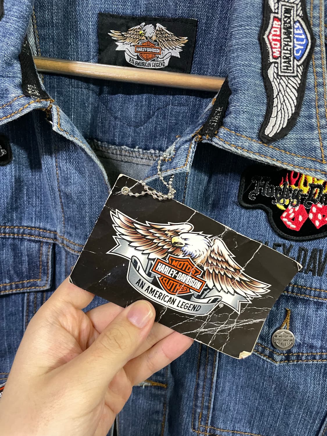 할리데이비슨 데님 베스트 자켓 라이더 조끼 새상품 XL 상품이미지10