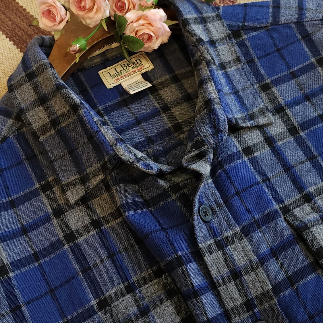 90s 엘엘빈 샤모아 체크셔츠 플란넬 셔츠 헤비코튼 워크셔츠 xxl 상품이미지10