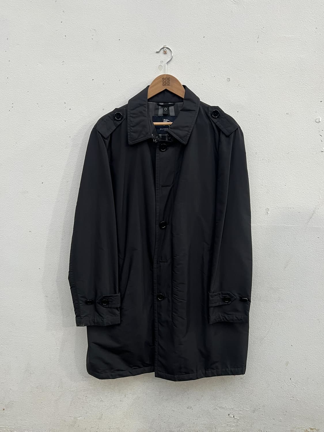 버버리 나일론 싱글버튼 코트 블랙 LL 상품이미지1