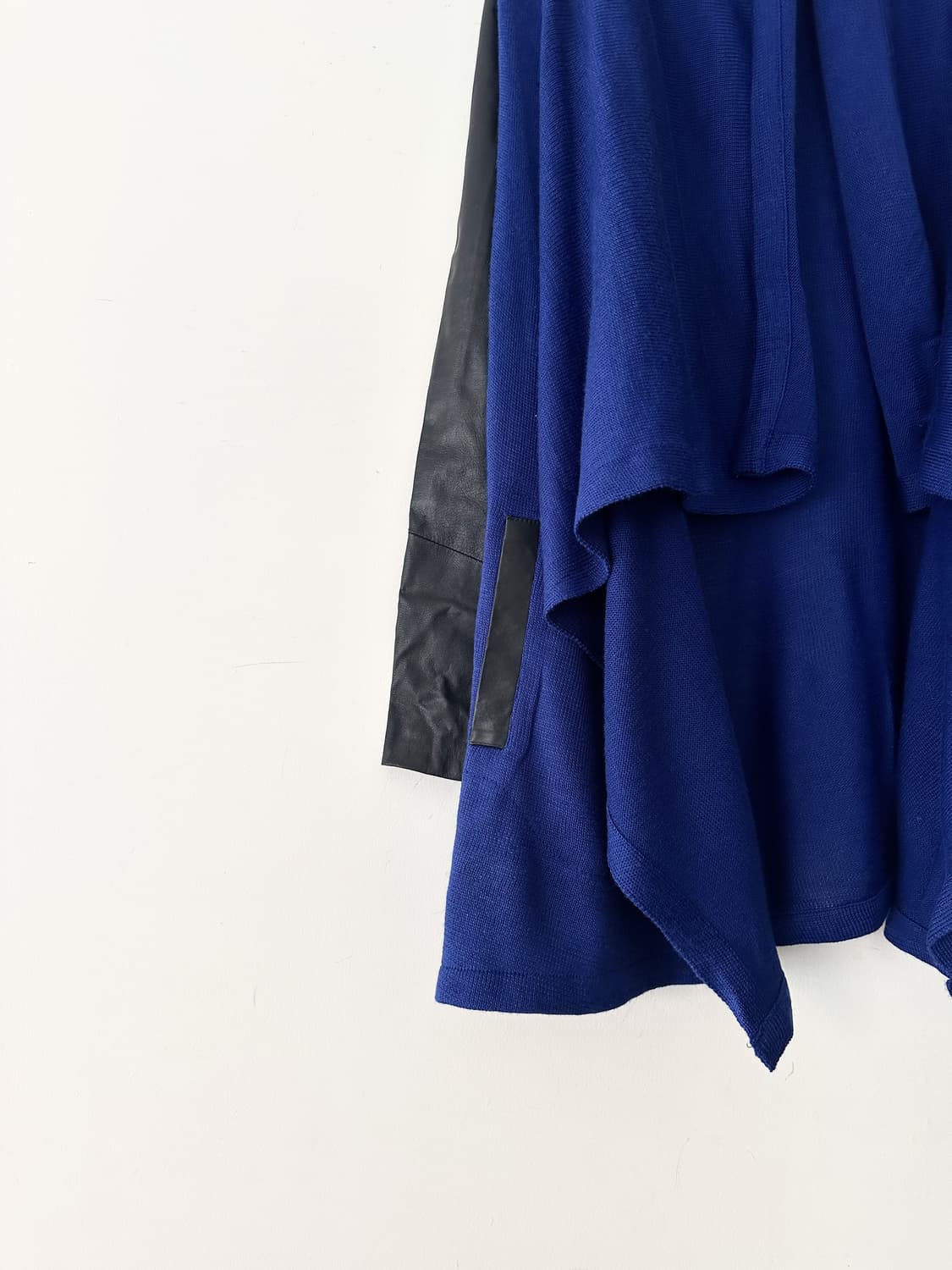 Goat lether drape cardigan 상품이미지3