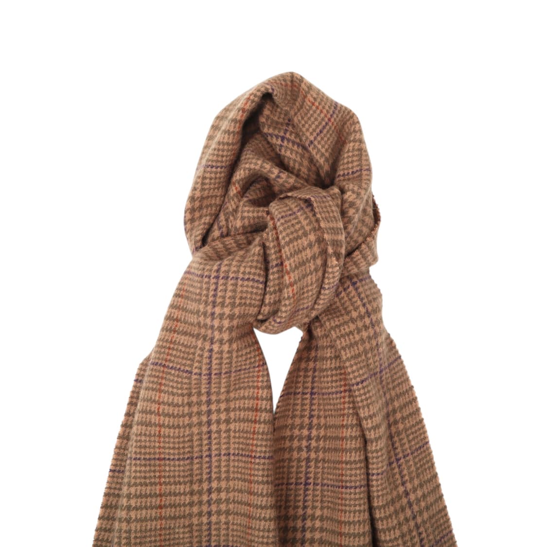 폴로 랄프로렌 브라운 폴로베어 하운드투스 체크 울 머플러 상품이미지4