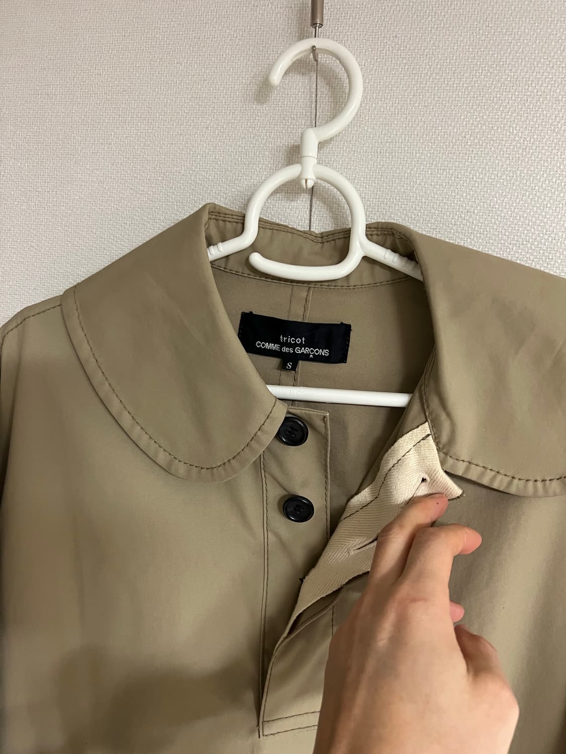 트리콧 꼼데가르송 트렌치 변형 미니원피스 s 상품이미지3