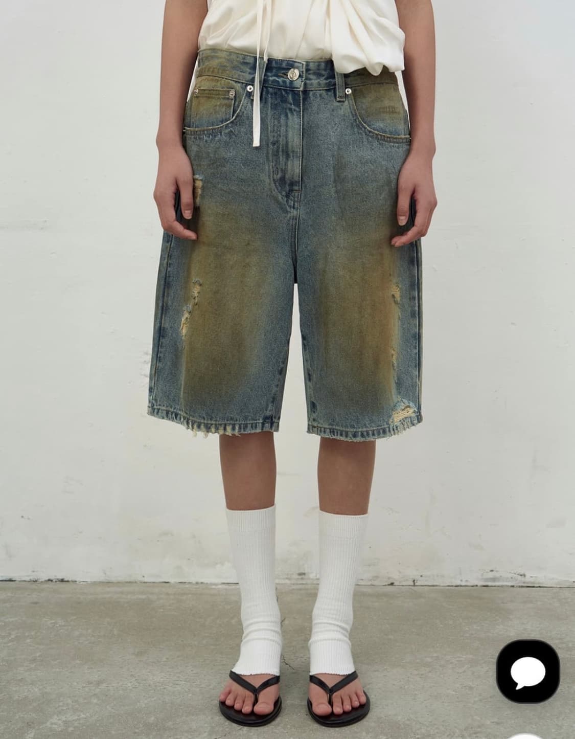 LCDC washed blue denim shorts  상품이미지4