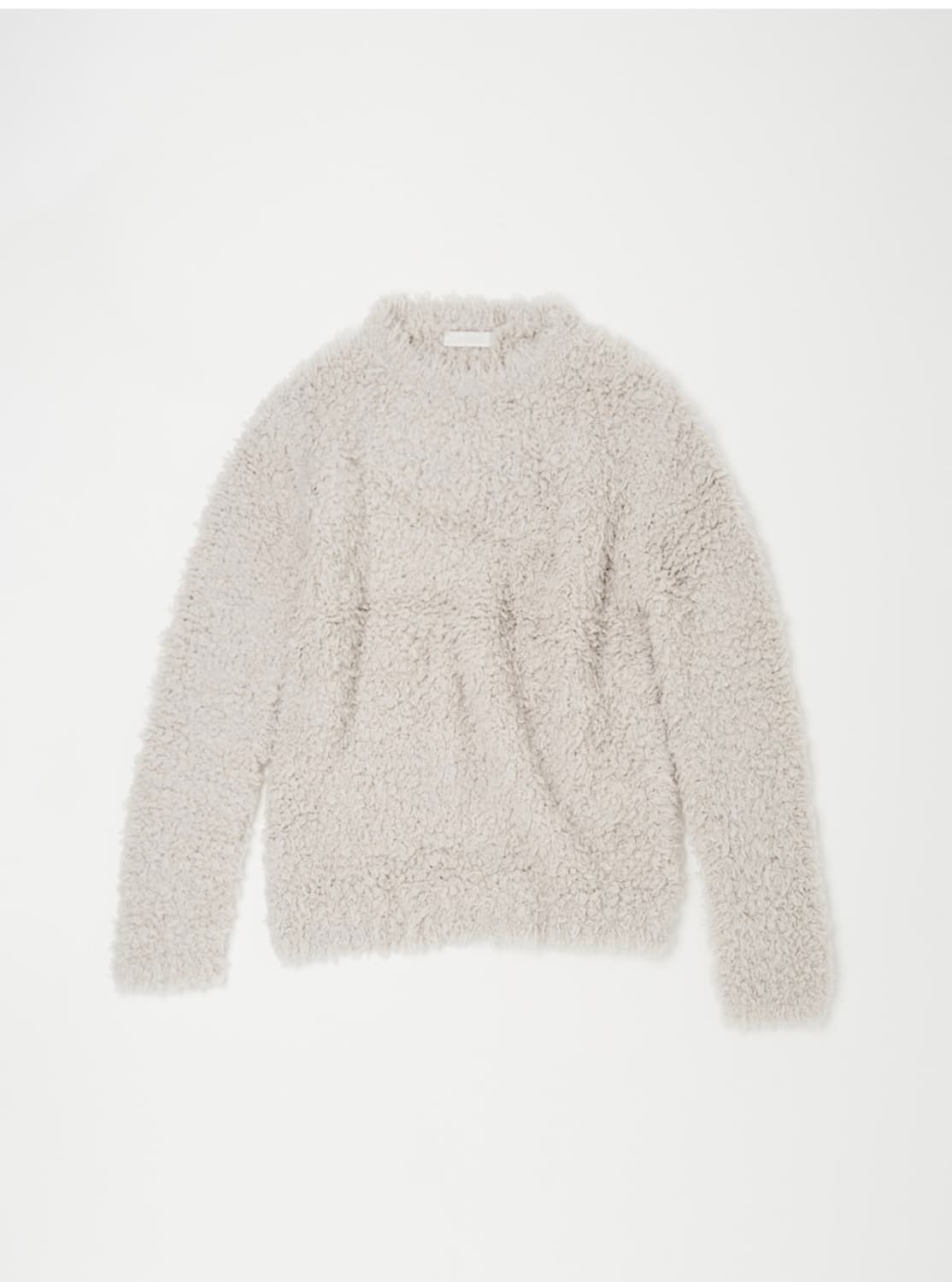 낫띵에브리띵 오버사이즈 퍼지 니트 그레이 아이보리 상품이미지4