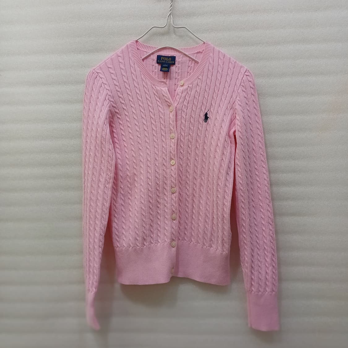 폴로 케이블 니트 가디건 아동 걸즈 L 여성 XS 핑크 훌륭 사랑봉봉 상품이미지1