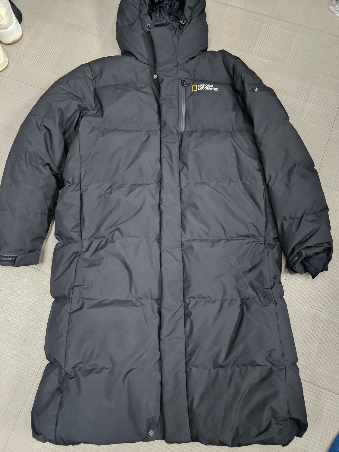 내셔널지오그래픽 블랙 구스다운 롱패딩 상품이미지1
