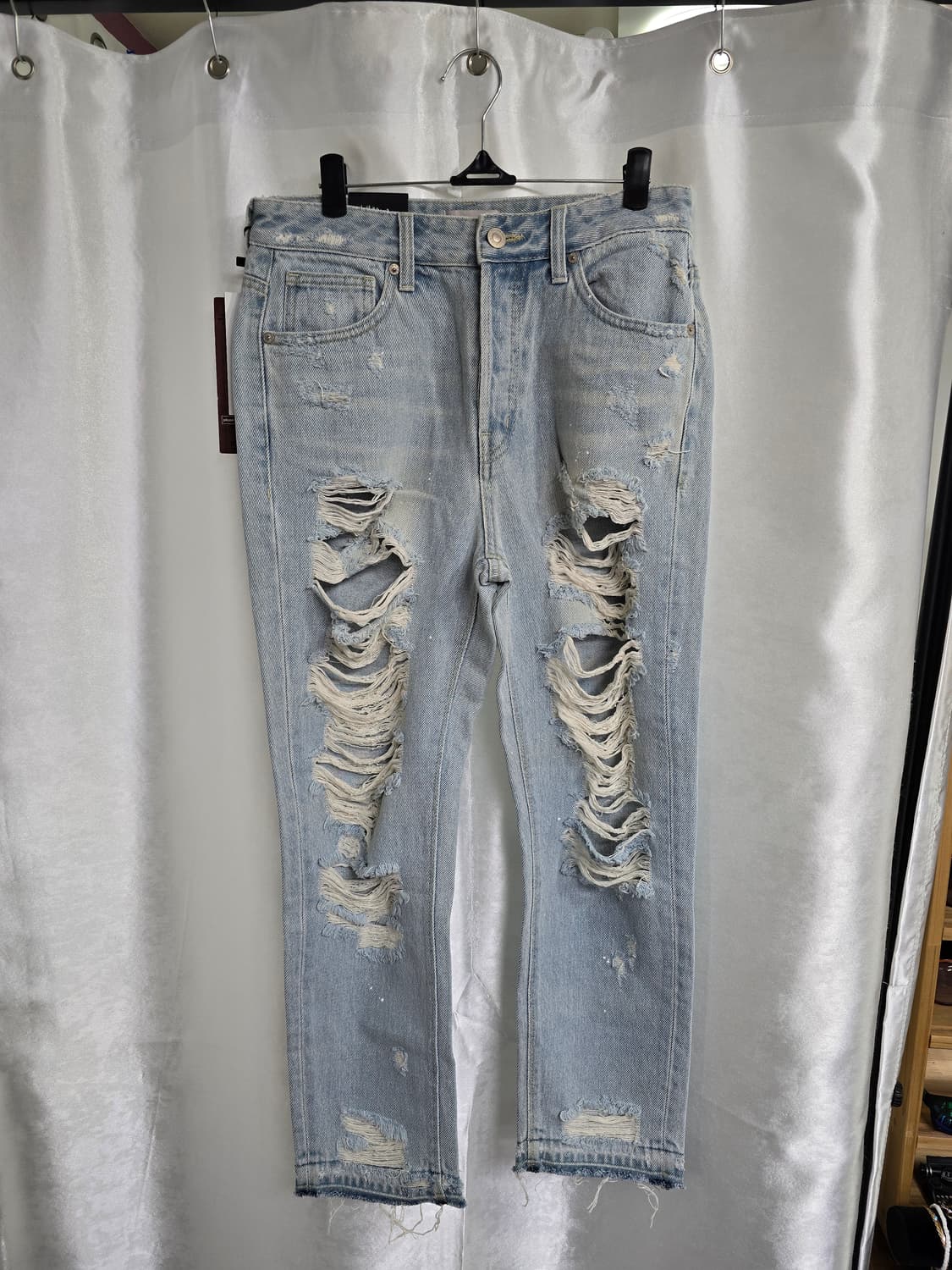 버커루 찢어진 데미지 청바지 연청 (1448) 상품이미지1