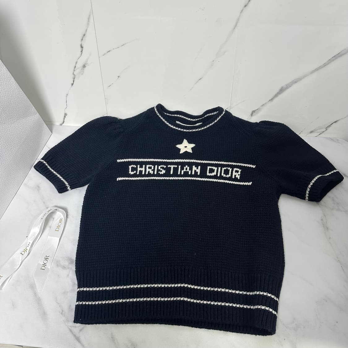 [SA급 정품] 디올 캐시미어 반팔니트 38 상품이미지1