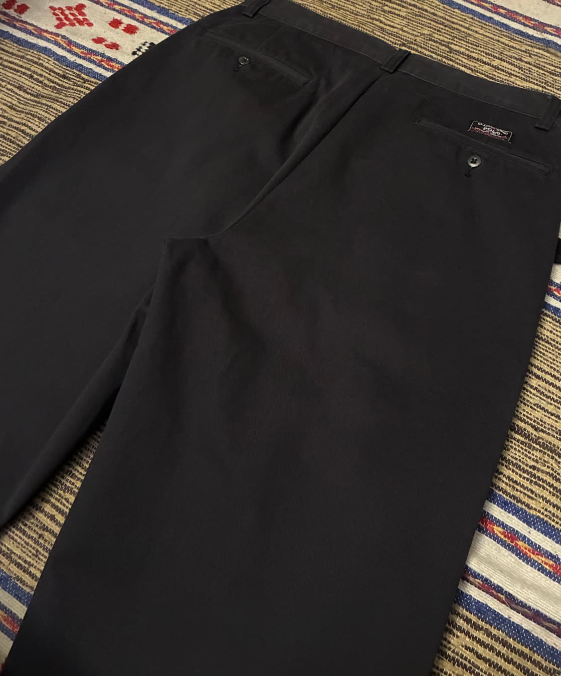 (31)00s 폴로랄프로렌 투턱 빈티지 앤드류 치노팬츠 블랙 상품이미지6